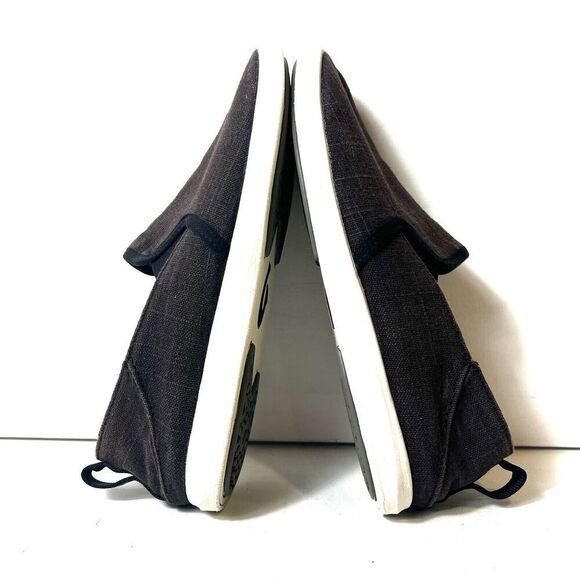 OluKai Women's Size 8 Slip On Comfort Casual Shoe Flat Brown Black Fabric Loafer - Picture 5 of 11